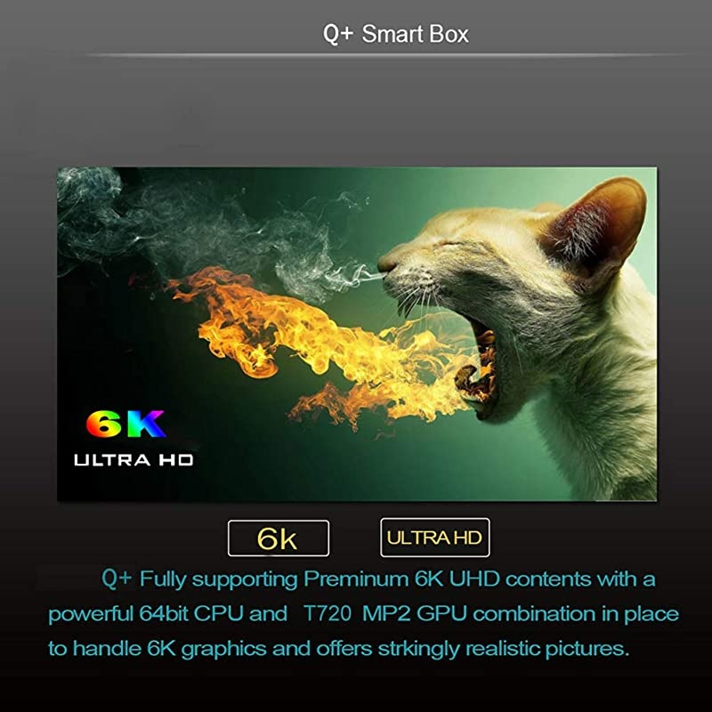 Android 90 TV Box  Allwinner H6 Quad Core 4GB RAM 64GB ROM Q Plus Android TV Box Support 3D 6K HD H265 24GHz WiFi Ethernet HDMI DLNA USB 30 TV Box