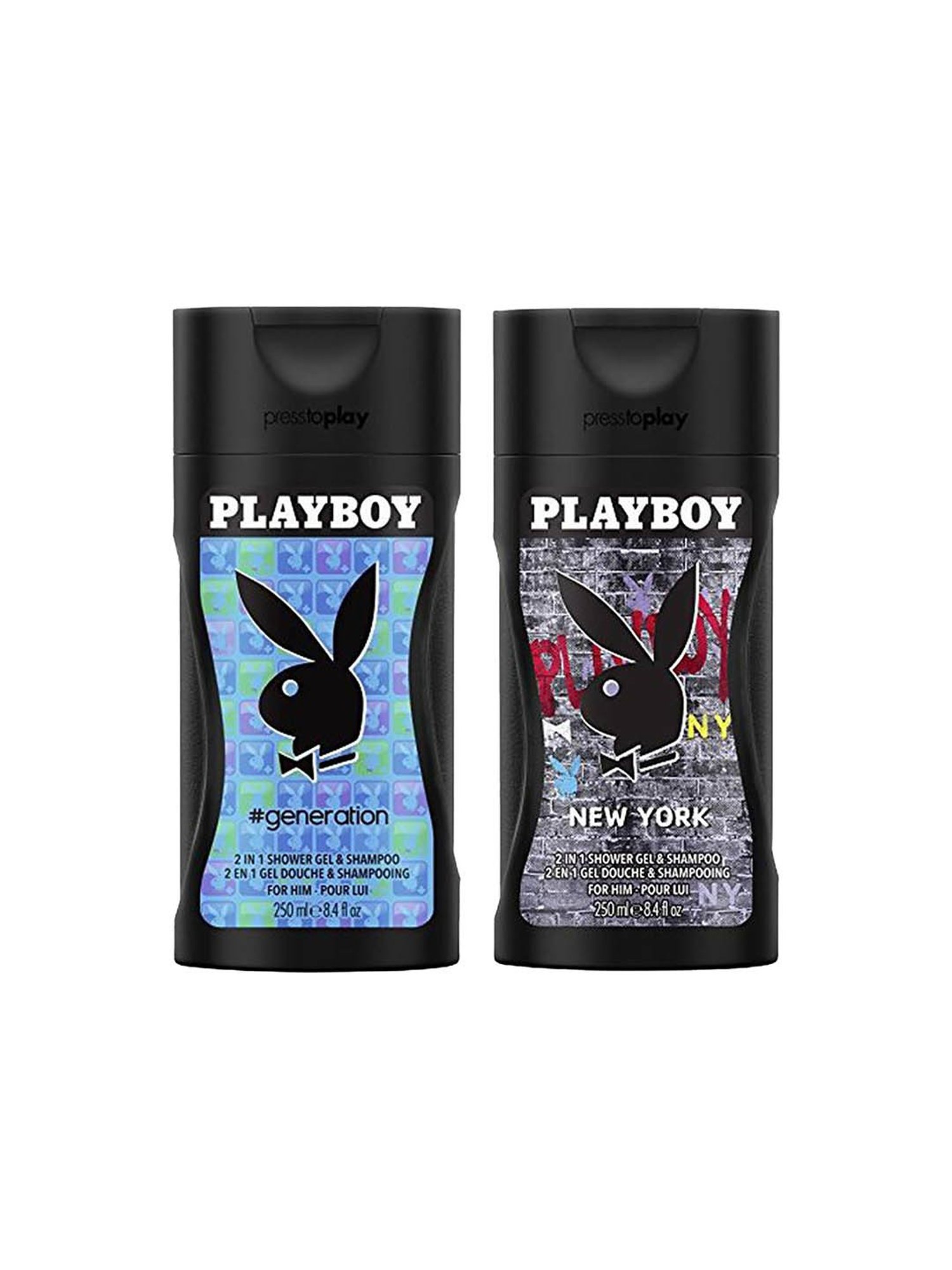 Playboy Generation and New York Shower Gel and Shampoo for Men Combo