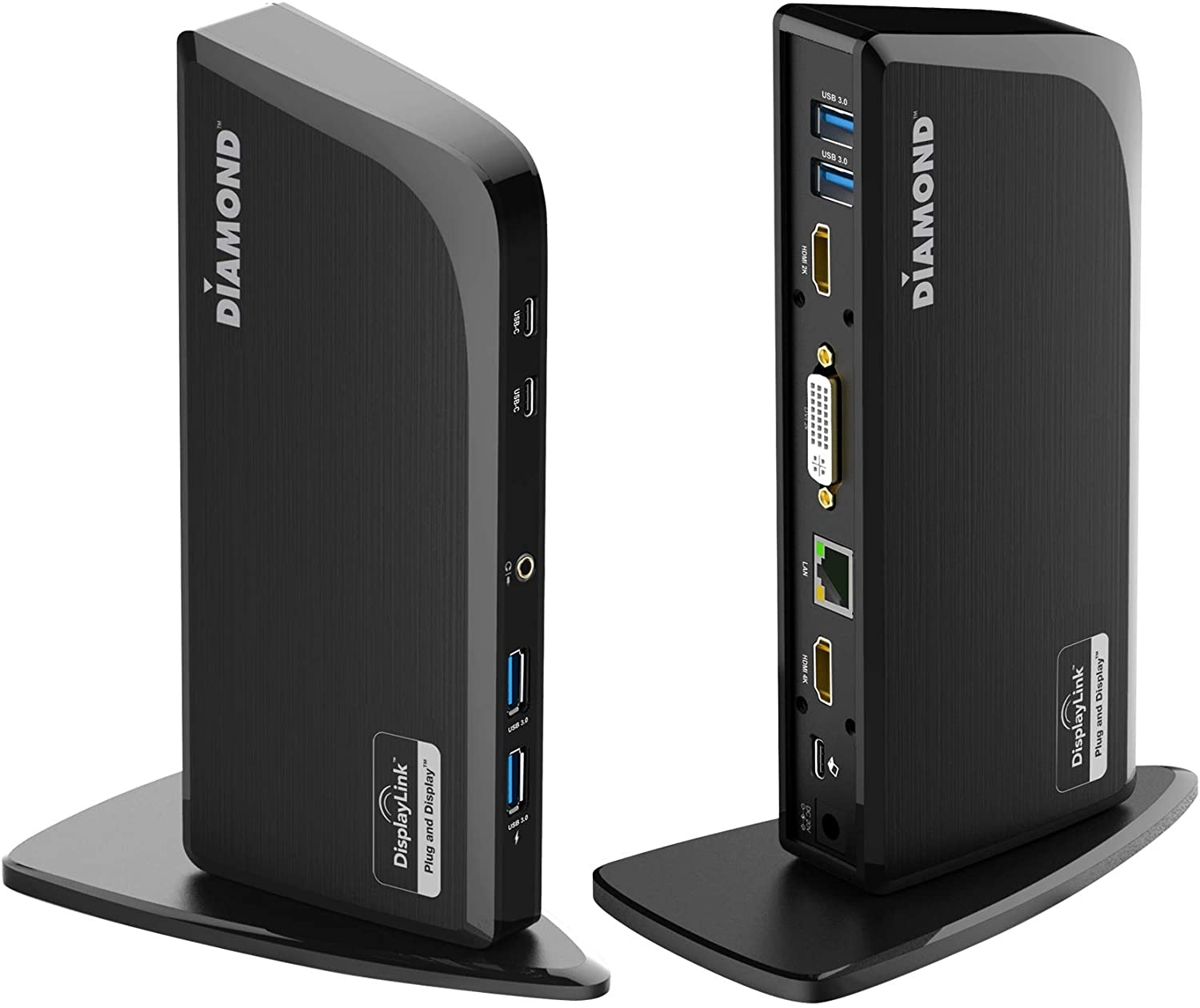 Diamond Multimedia DS3900PD Diamond Multimedia Triple Display 4K Universal Type-C Docking Station with Power Delivery (65W) for Mac and Windows Equipped Type-C/Thunderbolt 3 Laptops