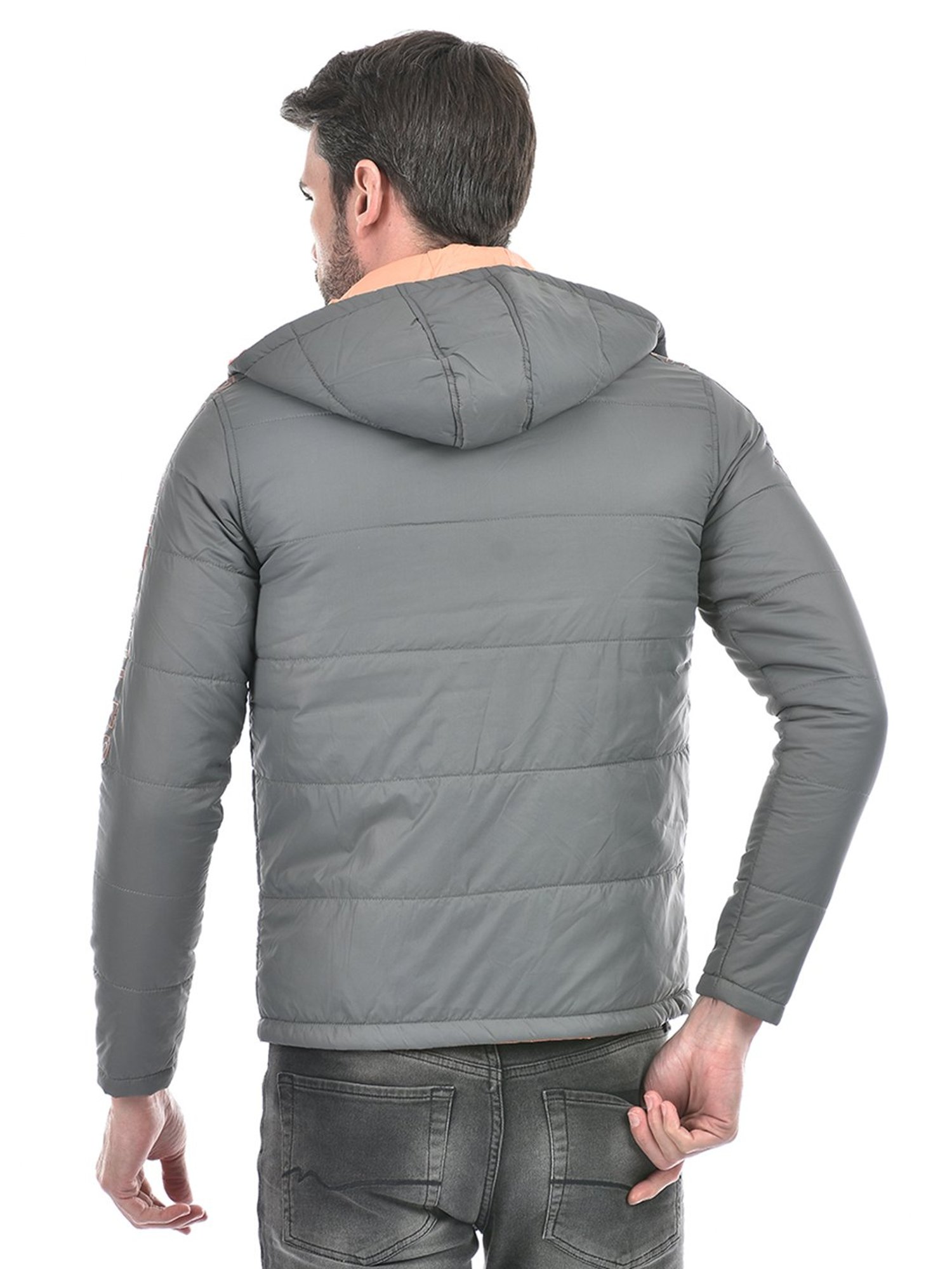 Integriti Grey & Neon Orange Regular Fit Reversible Jacket