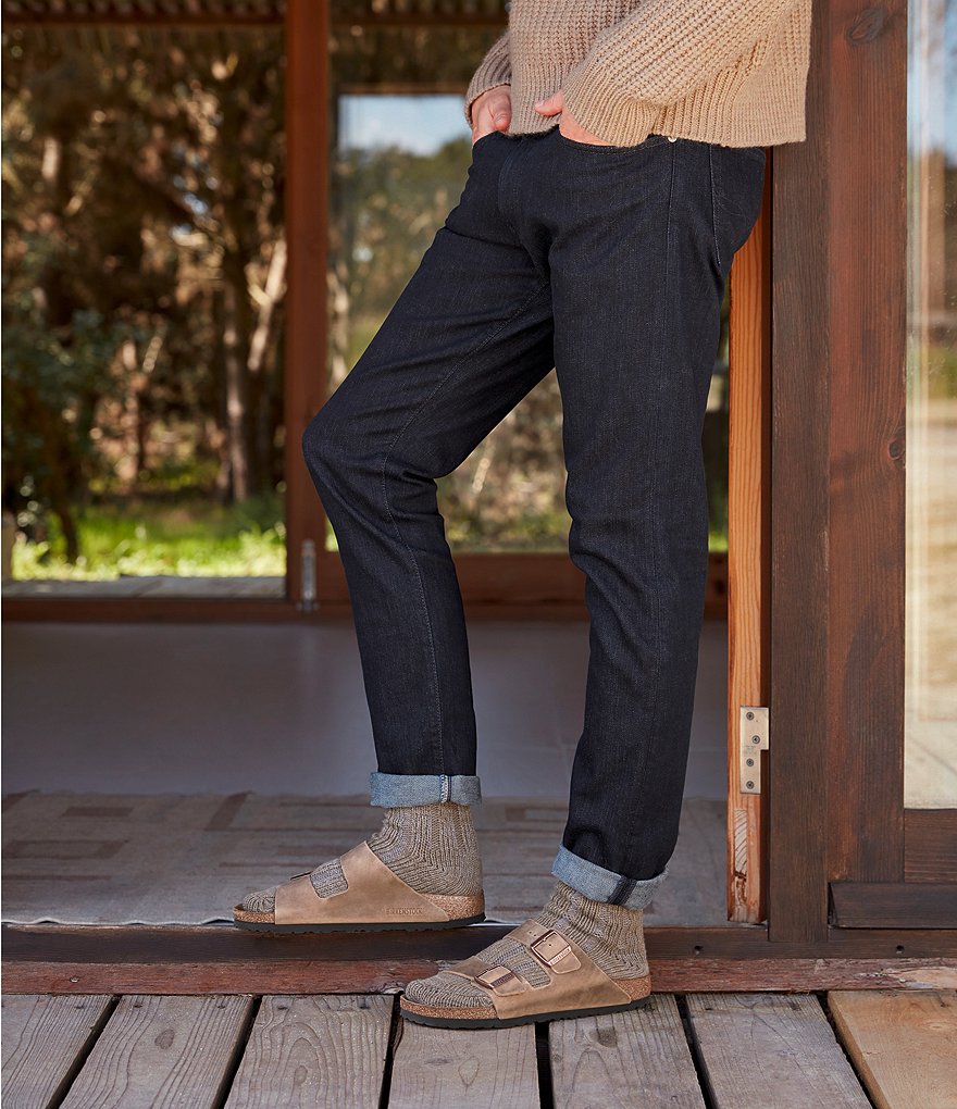 Birkenstock Arizona Men's Oiled Leather Soft Footbed Slip On Sandals