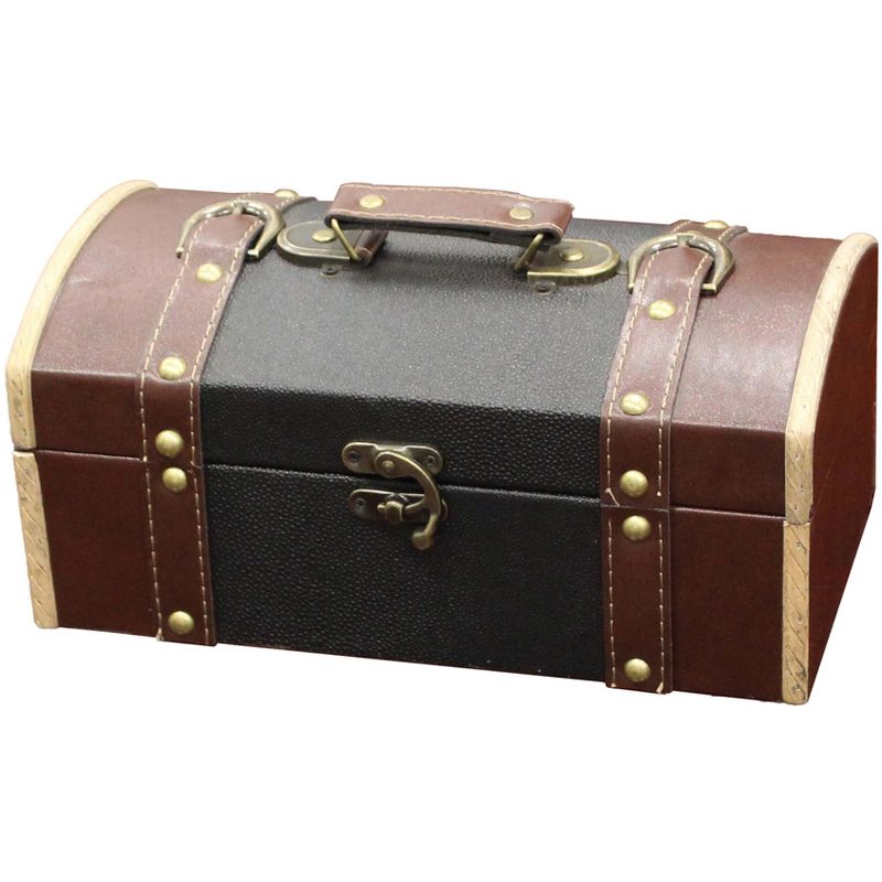 Vintiquewise Dresser Valet Leather Chest with Fabric Lining