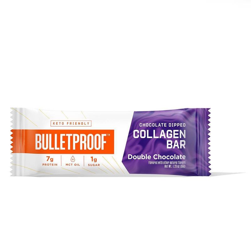 Bulletproof Chocolate Dipped Collagen Bar - Double Chocolate - 12pk