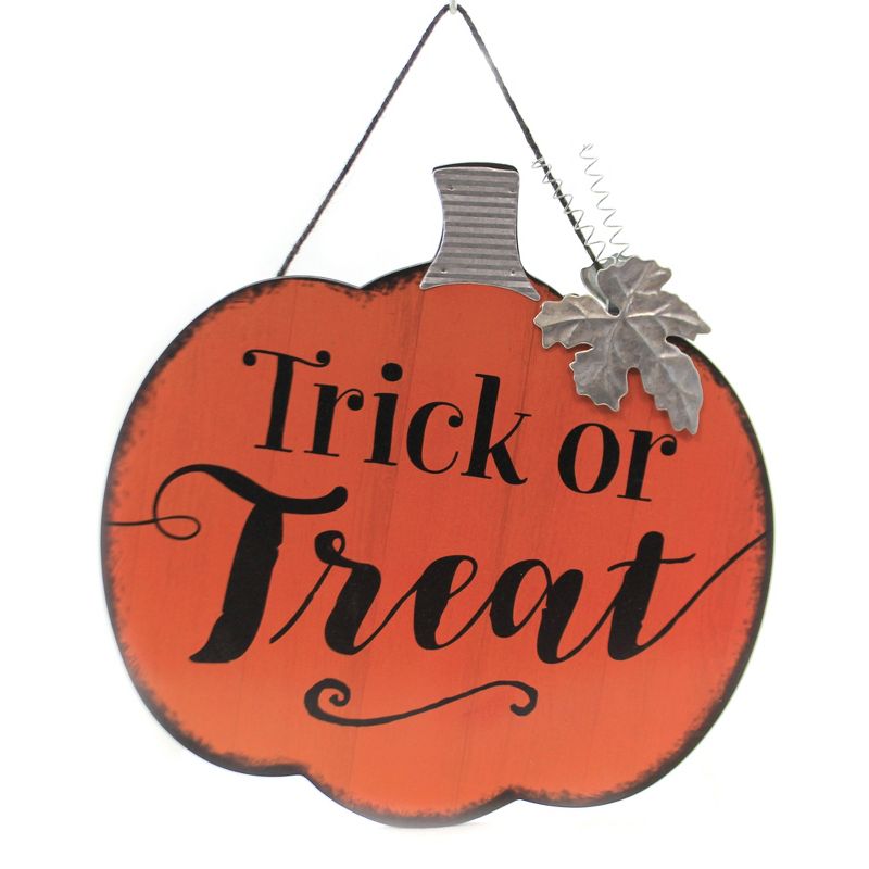 Halloween 16.0" Pumpkin Hanging Sign Reversible  -  Wall Sign Panels