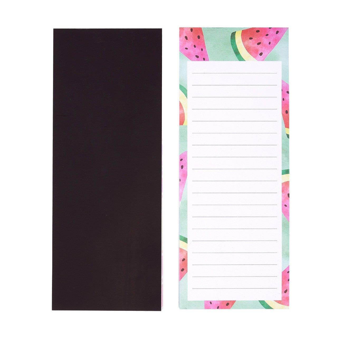 Juvale to-do-List Notepad - 6-Pack Magnetic Notepads, Grocery List Magnet Memo Pad Shopping, to Do List, Reminders More, Colorful Fruit Designs, 60 Sheets per Pad, 3.5 x 9 inches