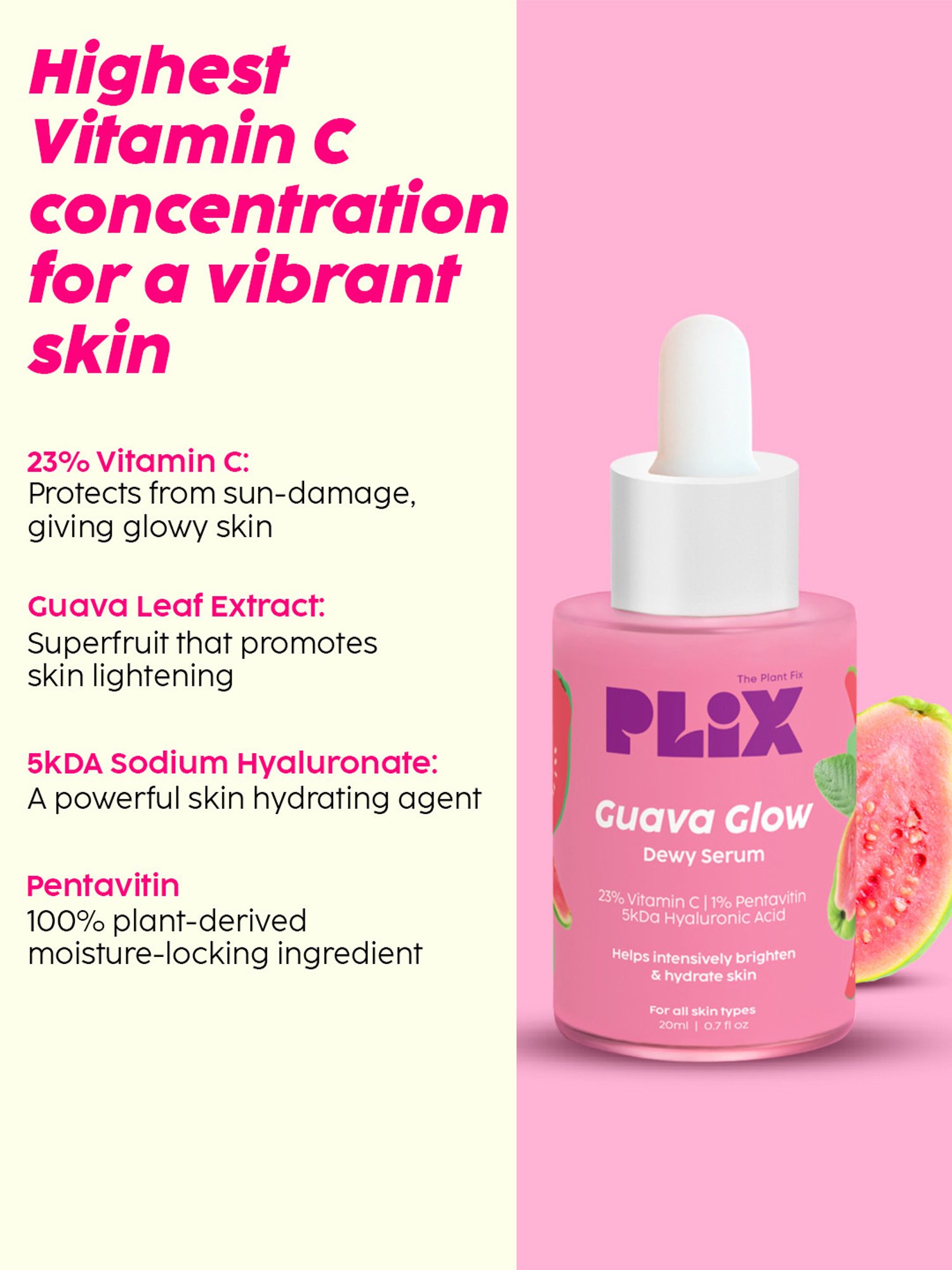 PLIX THE PLANT FIX Guava Glow Dewy Serum & Invisible Sunscreen Combo