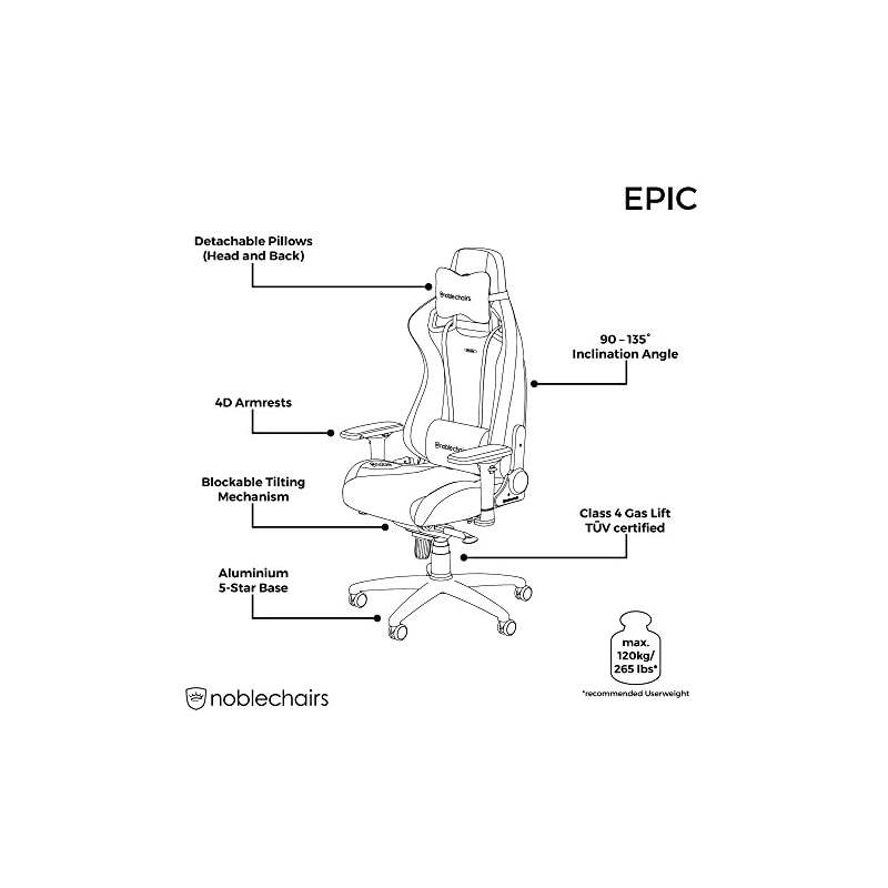 Epic Gaming Chair - Office Chair - Desk Chair - PU Hybrid Leather - Java Edition