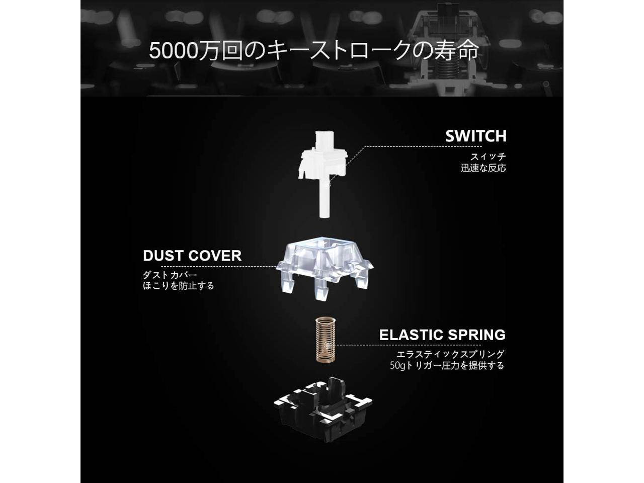 Gateron Optical Red Switch DIY Replaceable Switches for Mechanical Gaming Keyboard (70 PCS Red Switch) (Multiple)