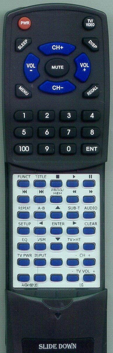 Replacement Remote Control for LG AKB41681201, HT963SA, LHT584, HT963PA, LHT854