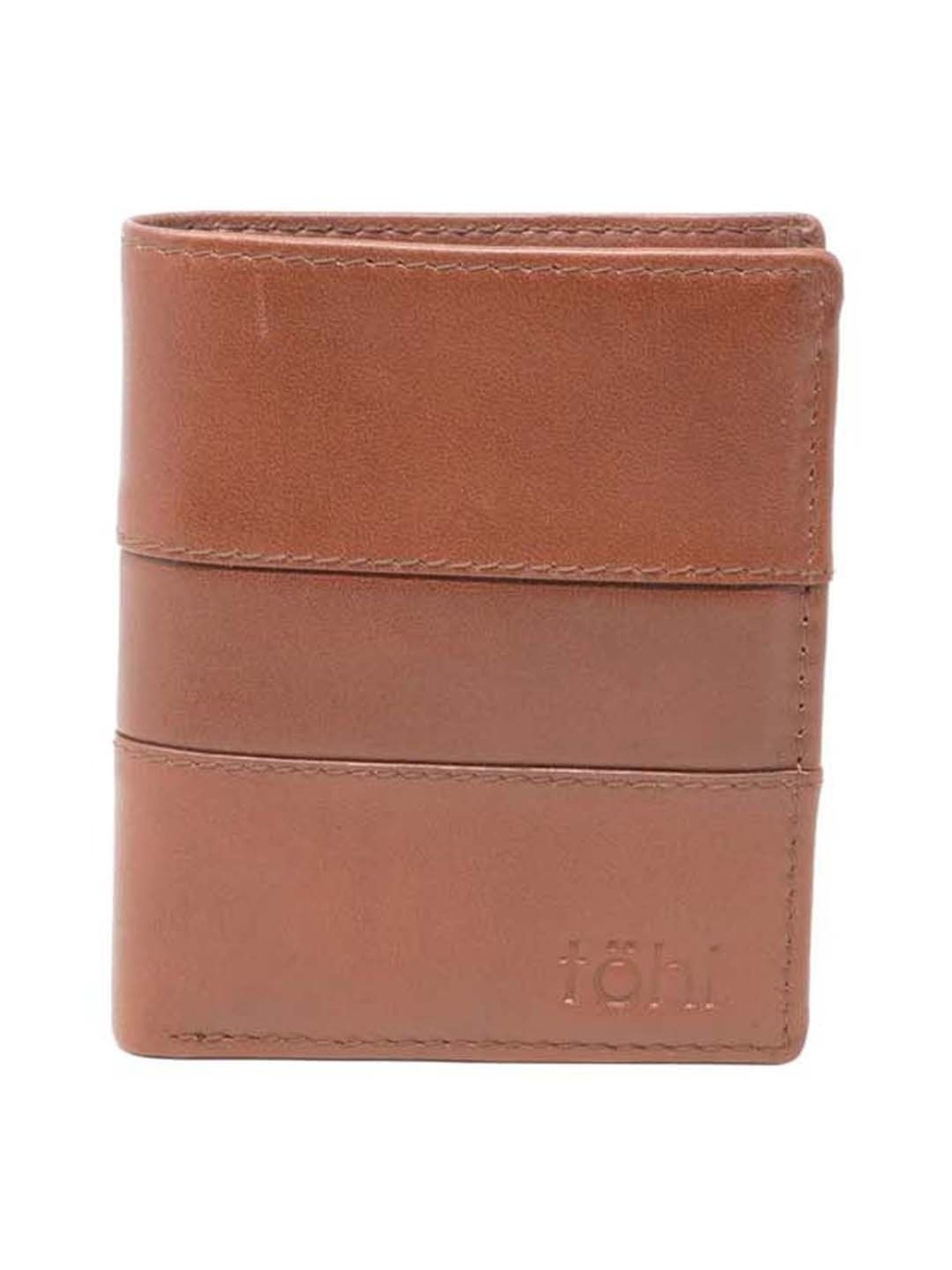 Tohl Tan Casual Leather Bi-Fold Wallet for Men