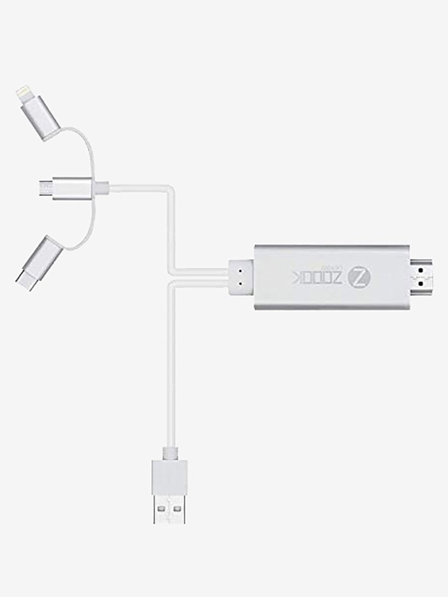 Zoook HDMILINK A300 3 in 1 HDMI Adapter Cable (Silver)