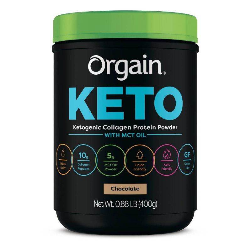 Orgain Keto Collagen Protein Powder - Chocolate - 14.08oz