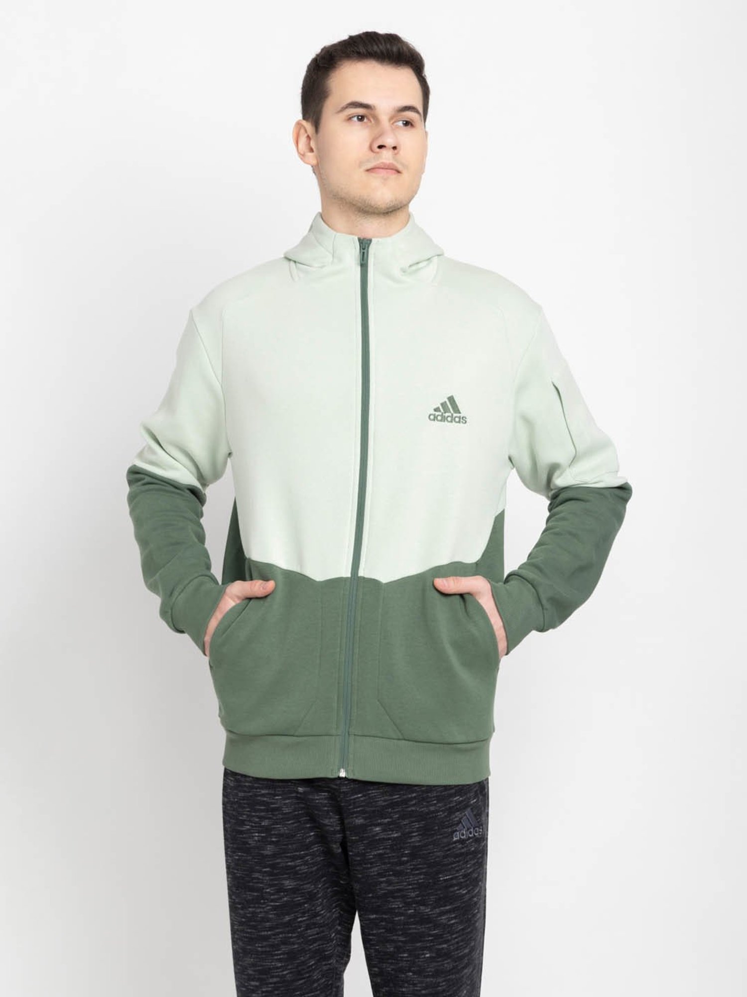 Slowave Teal Regular Fit Sports Hooded Jacket