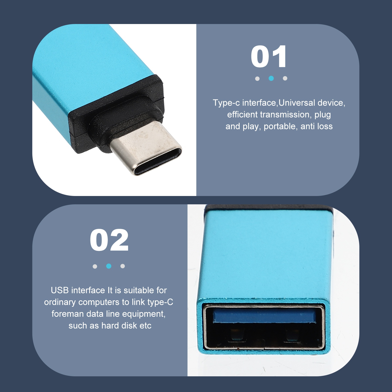 1Pc Professional Type C Laptop Docking Station Network Cable Converter for Office