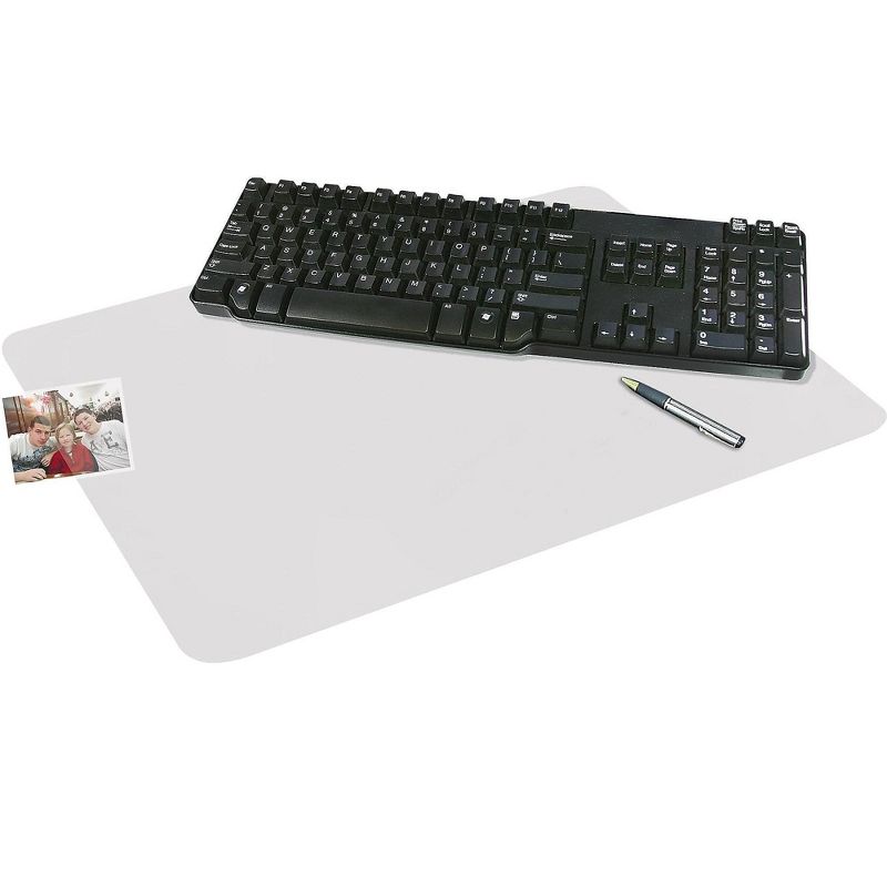 Artistic Krystal View Anti-microbial Plastic Desk Pad, 20"L x 36"W, Clear 6060M