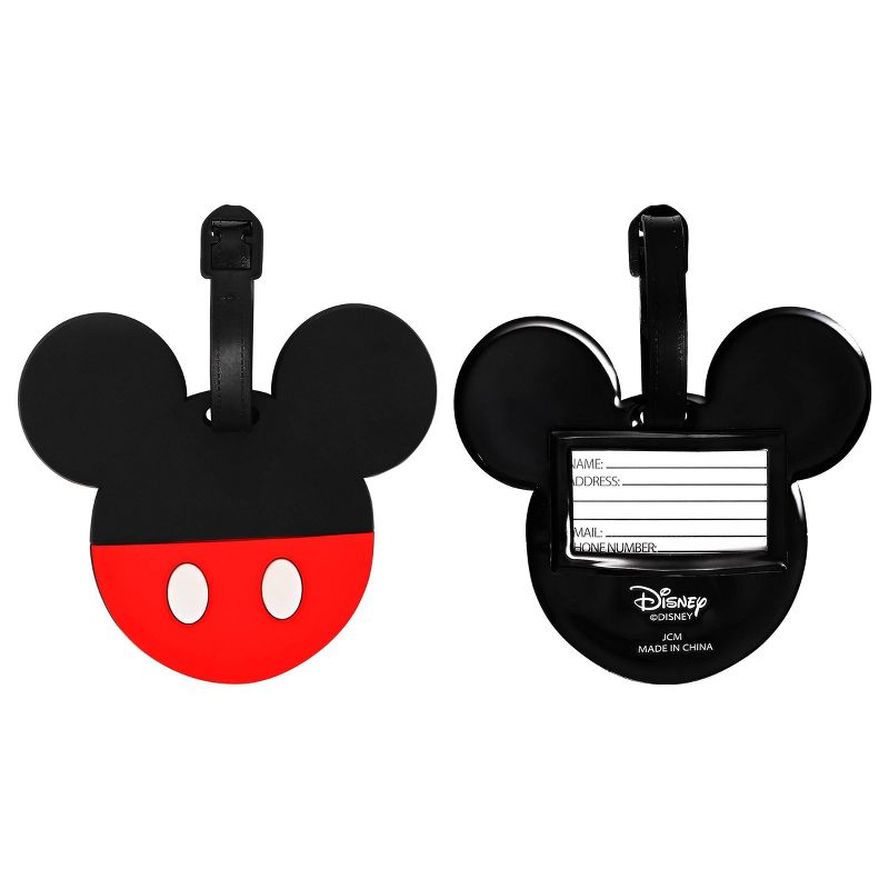 Disney Mickey & Minnie 2pc Rubber Luggage Tag