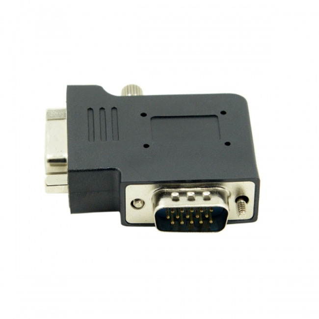 CY Vertical Flat Right Angled 90 Degree VGA SVGA Male To Female extension Adapter BK DB-002-RI
