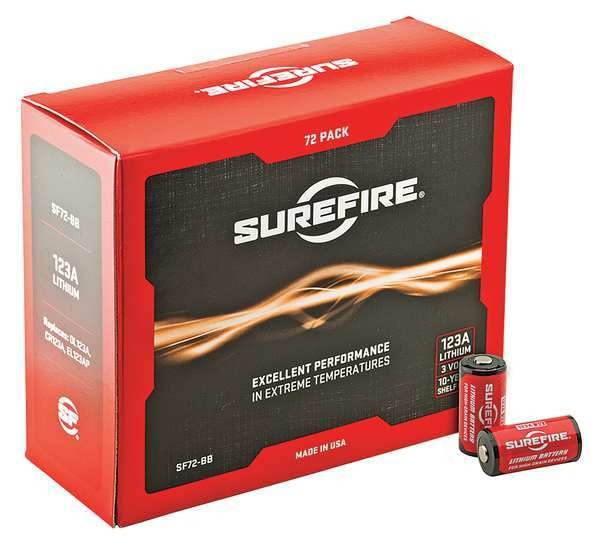 SUREFIRE SF72-BB Battery,123A,Lithium,3V,PK72