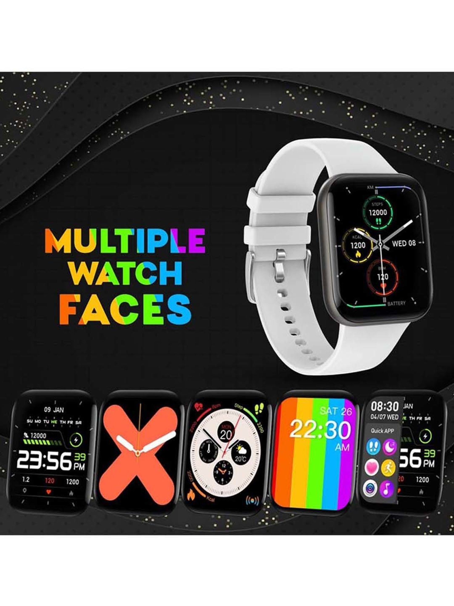 MAXX SX25 Ace Smart Watch with Multiple Sports Mode & Faces (Silver)