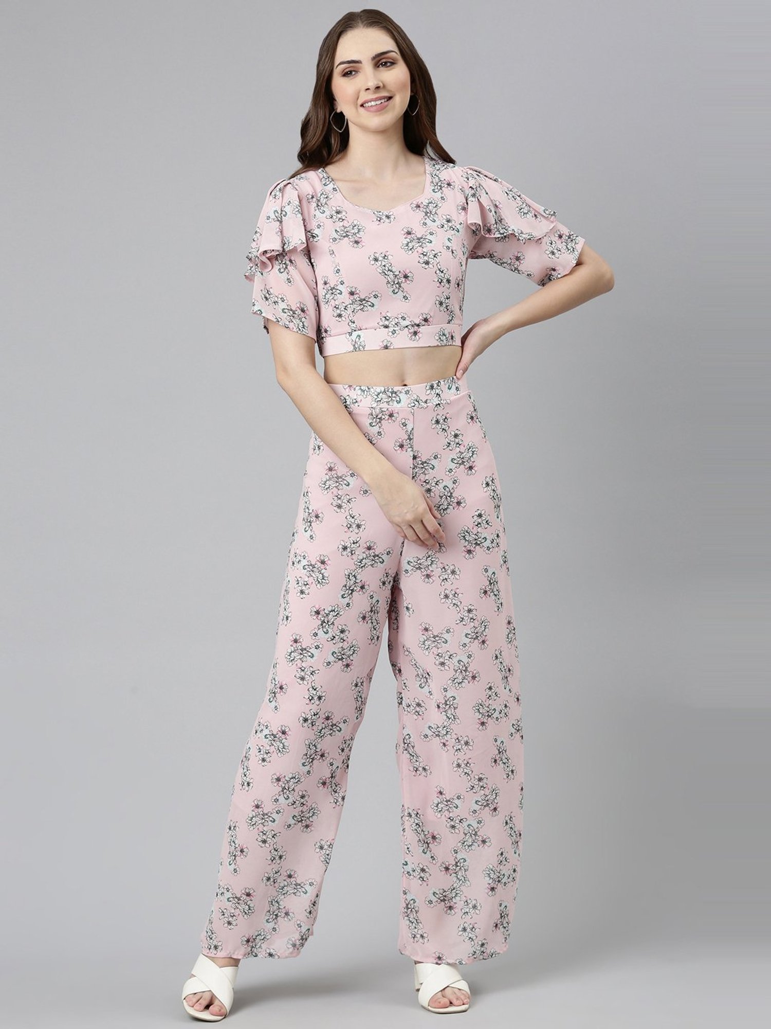 SHOWOFF Pink Floral Print Co-Ord Set