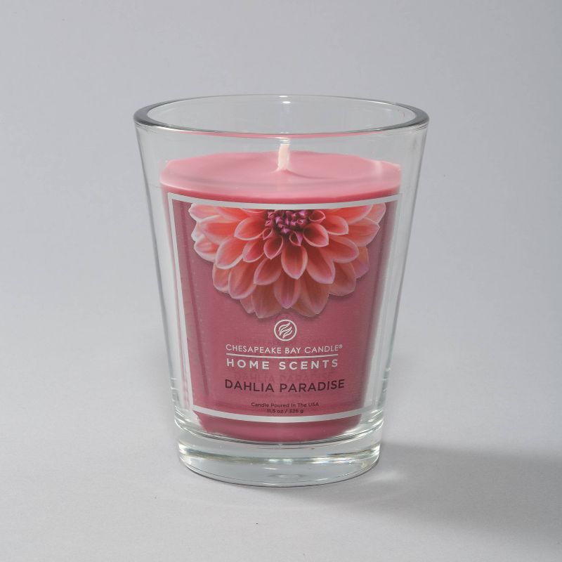 11.5oz Glass Jar Dahlia Paradise Candle - Home Scents By Chesapeake Bay Candle