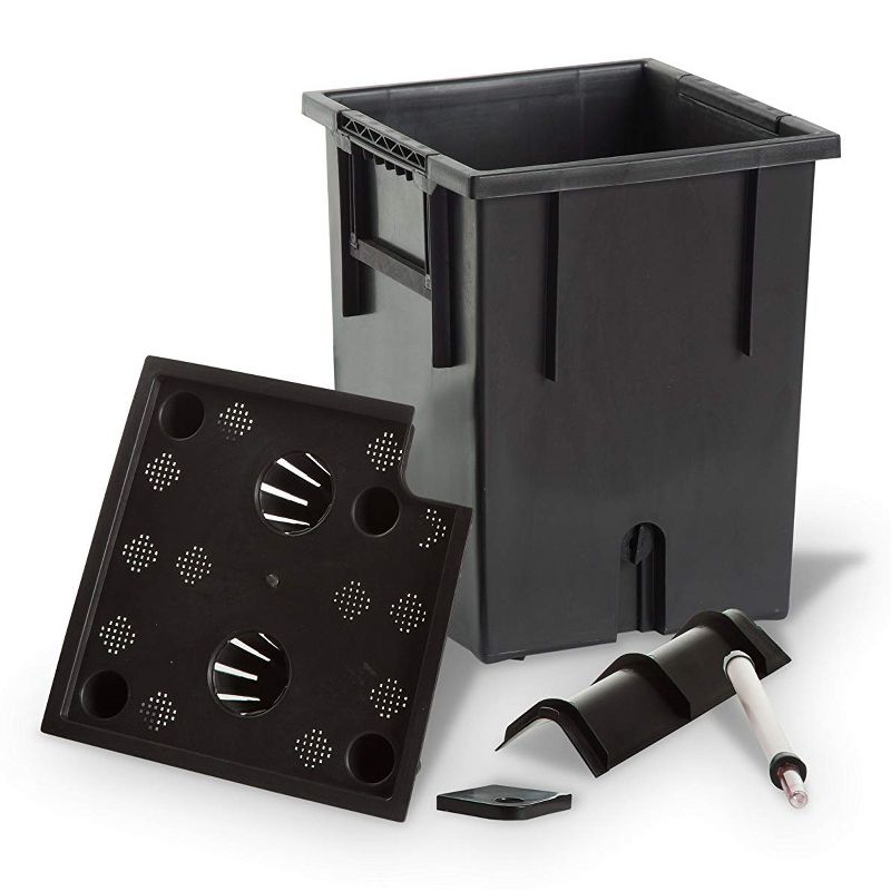 Algreen Modena 22-Inch Tall Inside/Outside Self-Watering Square Decorative Planter Pot with Wheels, Glossy Red