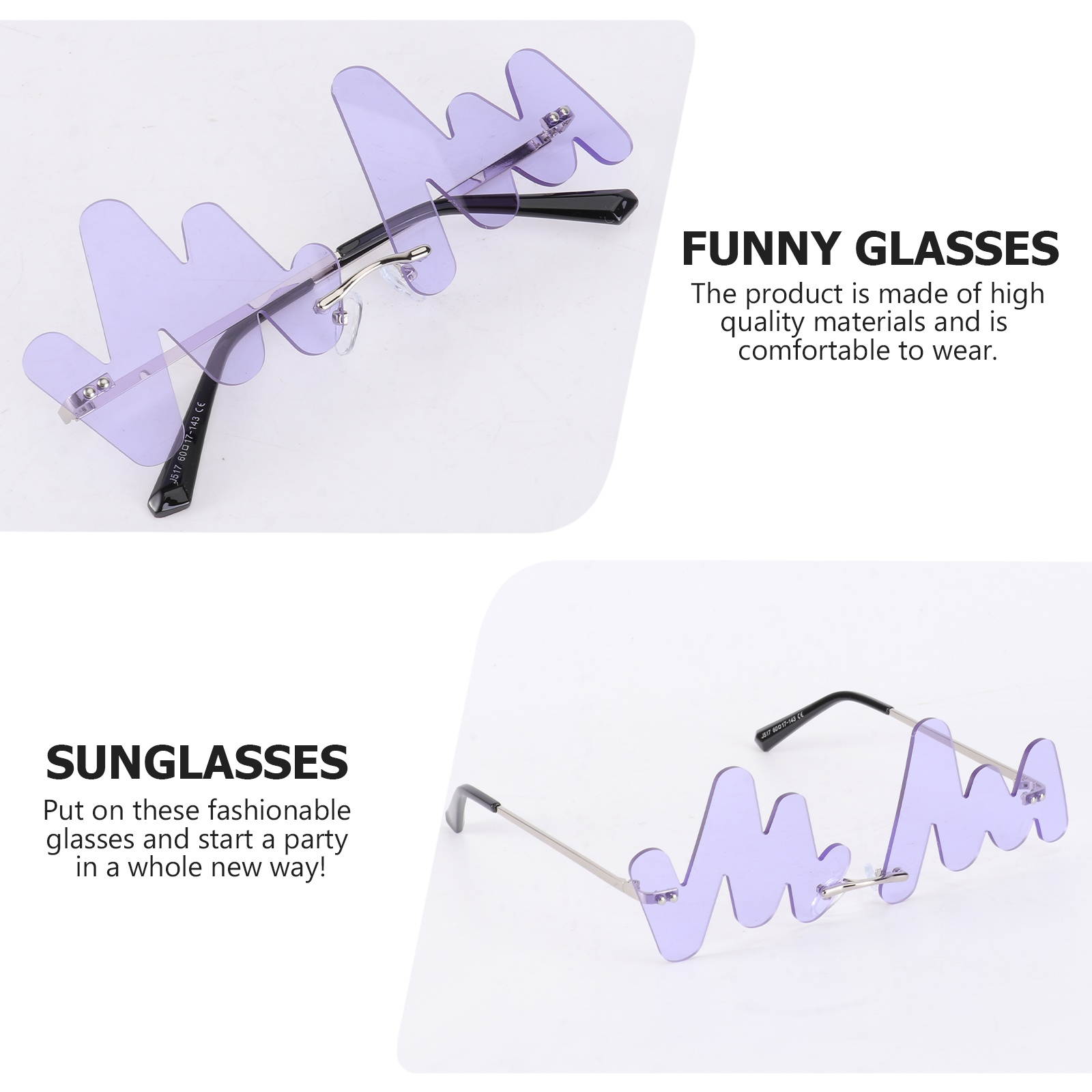 1pc Punk Eyeglasses Toy Funny Party Glasses Decoration Photo Shooting Prop