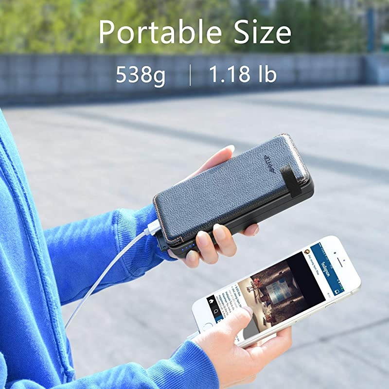 Solar Charger 25000mAh  Rainproof Power Bank with 4 Solar Panels Portable Battery Pack for iPhone, Samsung, Tablets and Smartphone