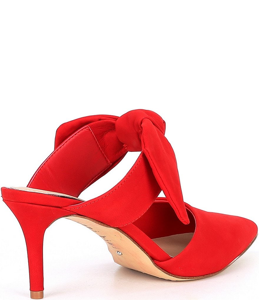 Gianni Bini Raynee Suede Bow Detail Slip-On Dress Mules