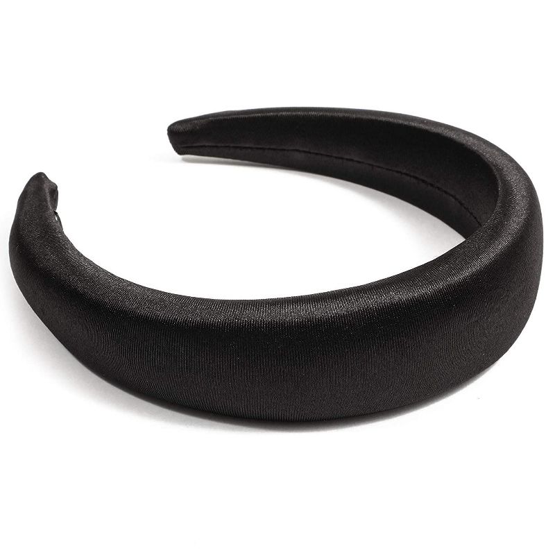 Glamlily 2 Pack Pearl Women's Headbands, Black Padded Velvet Hairband, 6 x 1 x 6 in