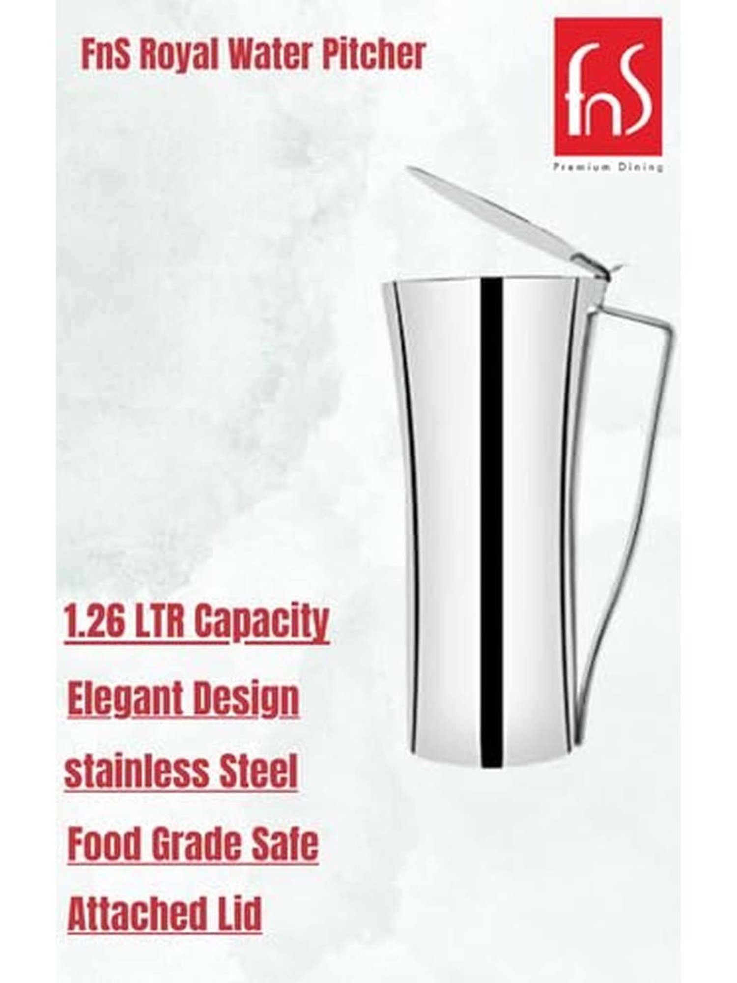 Borosil Silver Stainless Steel Wonder Jug (5700 ML)