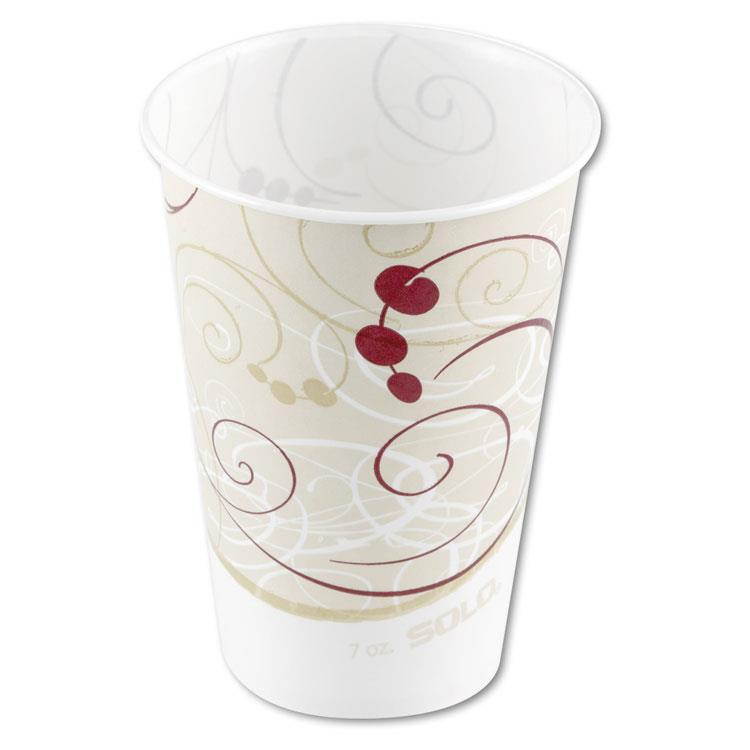 Symphony R7NSYM Wax Coated Paper Cold Cup, 7 oz. - 1 Case (2000 Cups)