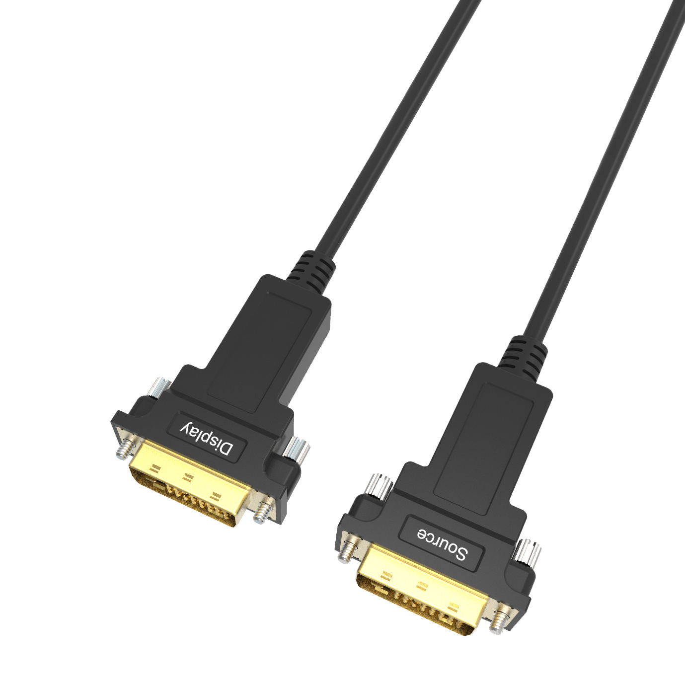 CableDeconn  DVI 24+1 Male to Male 4K Optical Fiber Cable Computer Source Projectors Tvs Display Engineering Aluminum Alloy HD 1080P Cable 10M 15M