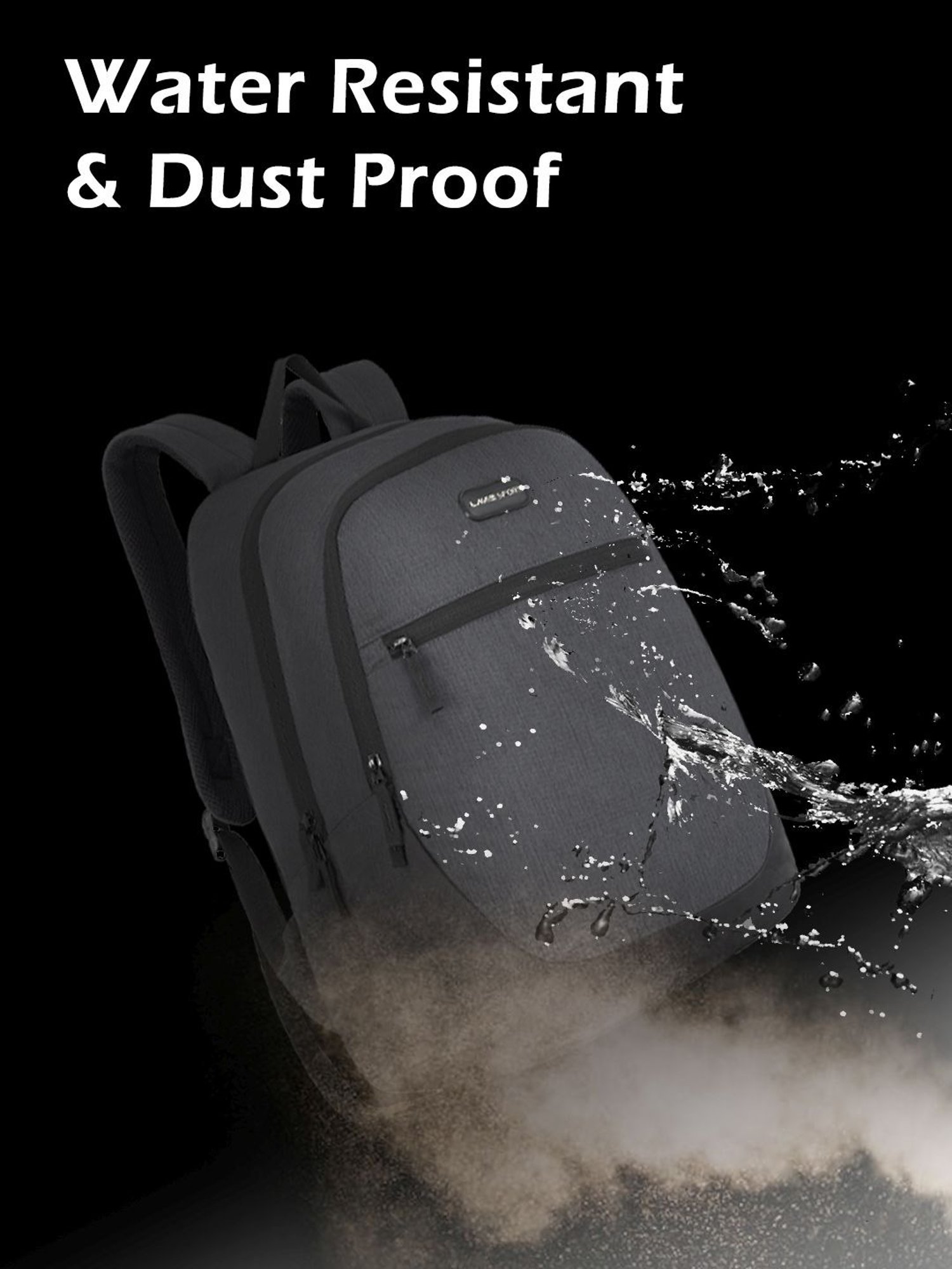 Lavie Sport Ruler 32L Laptop Backpack For Men & Women (Black)