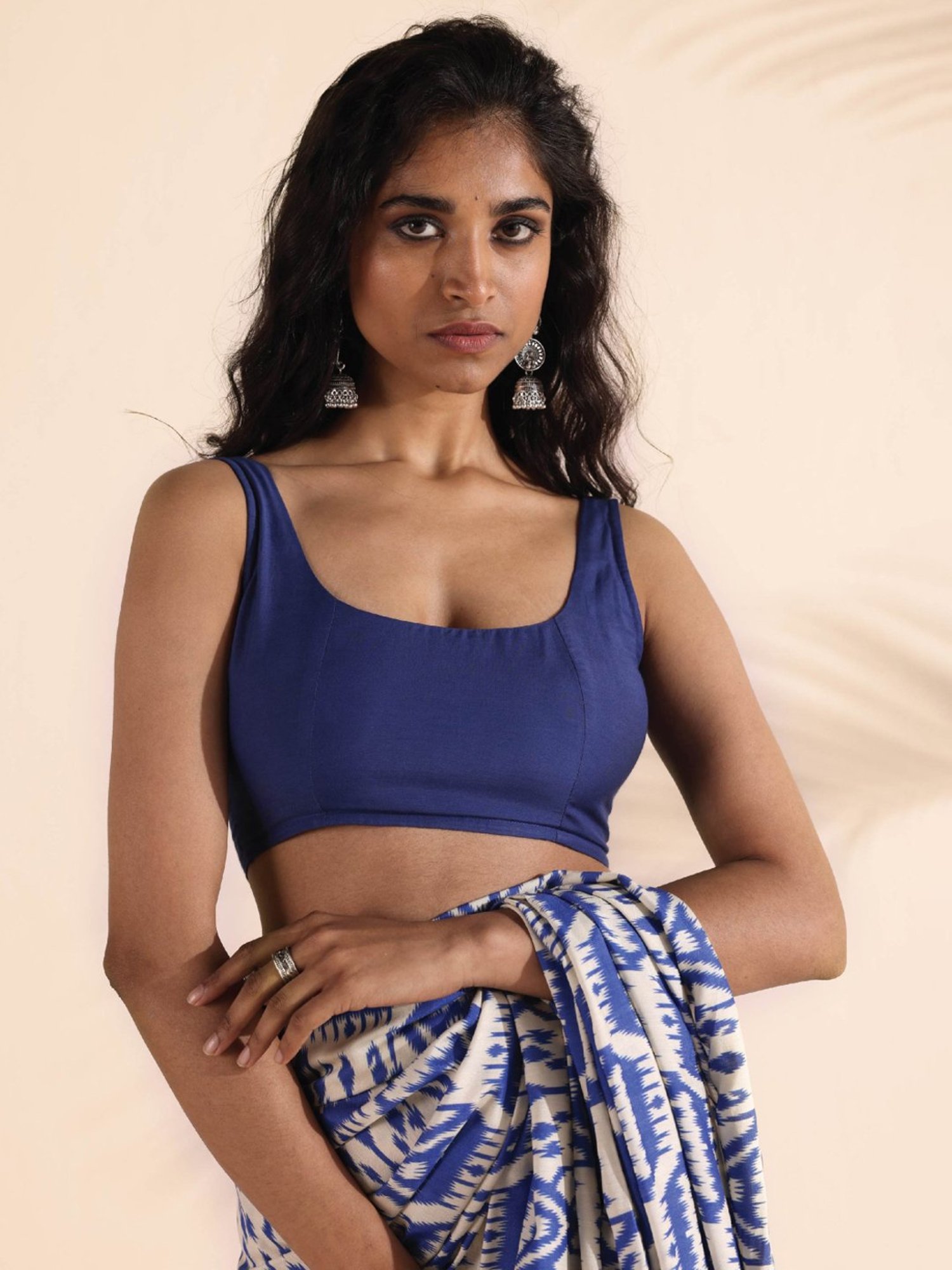 true Browns Blue Printed Blouse