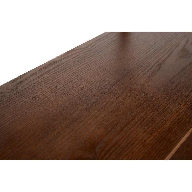 64" Pomeroy 4 Shelf Double Etagere Bookshelf Walnut Brown - Summerland Home