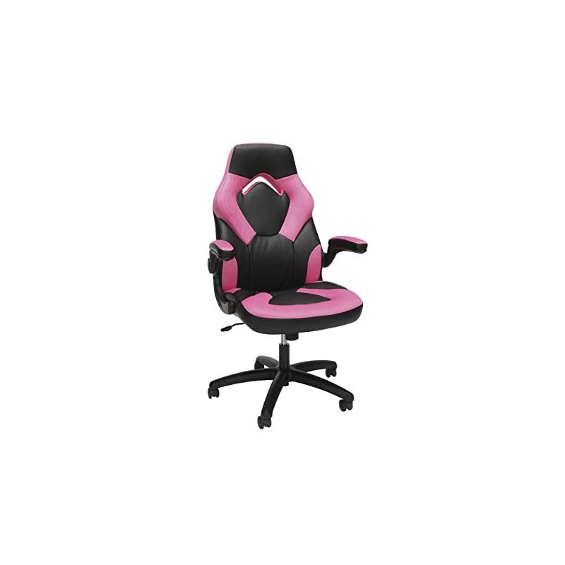 ESS Collection Racing Style Bonded Leather Gaming Chair, in Pink (ESS-3085-PINK)