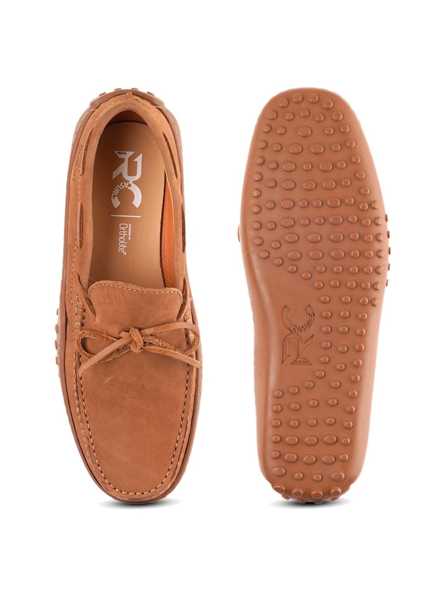 Ruosh Men's Camel Boat Shoes