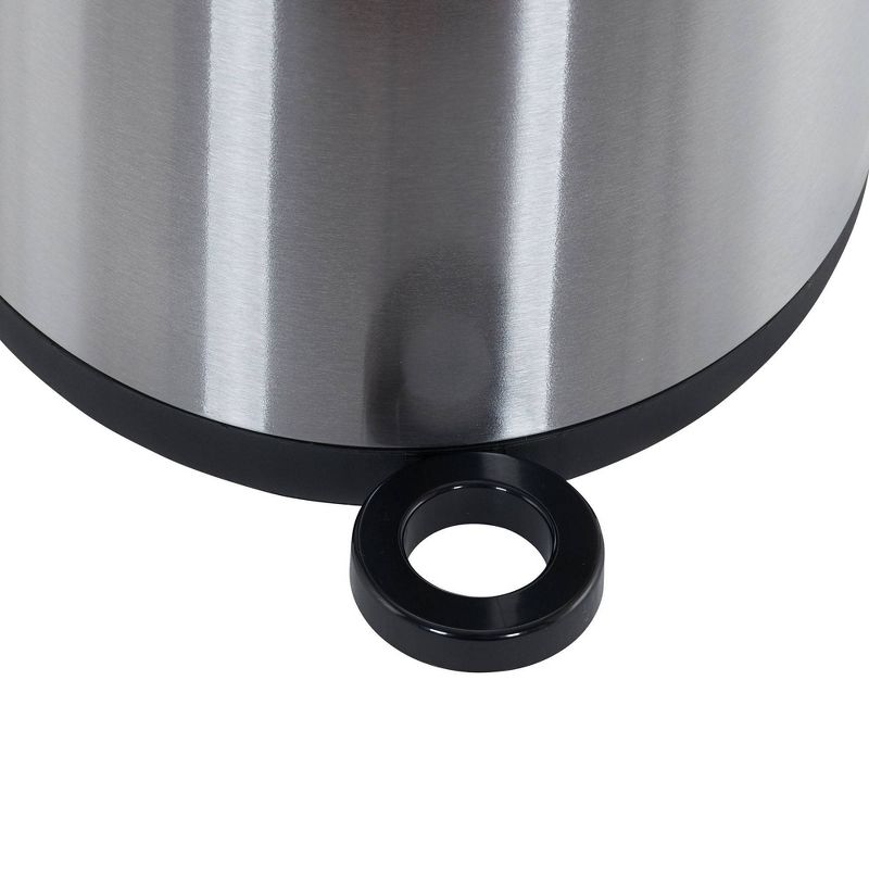 Household Essentials 5L Round Design Trend Step Trash Can Stainless Steel