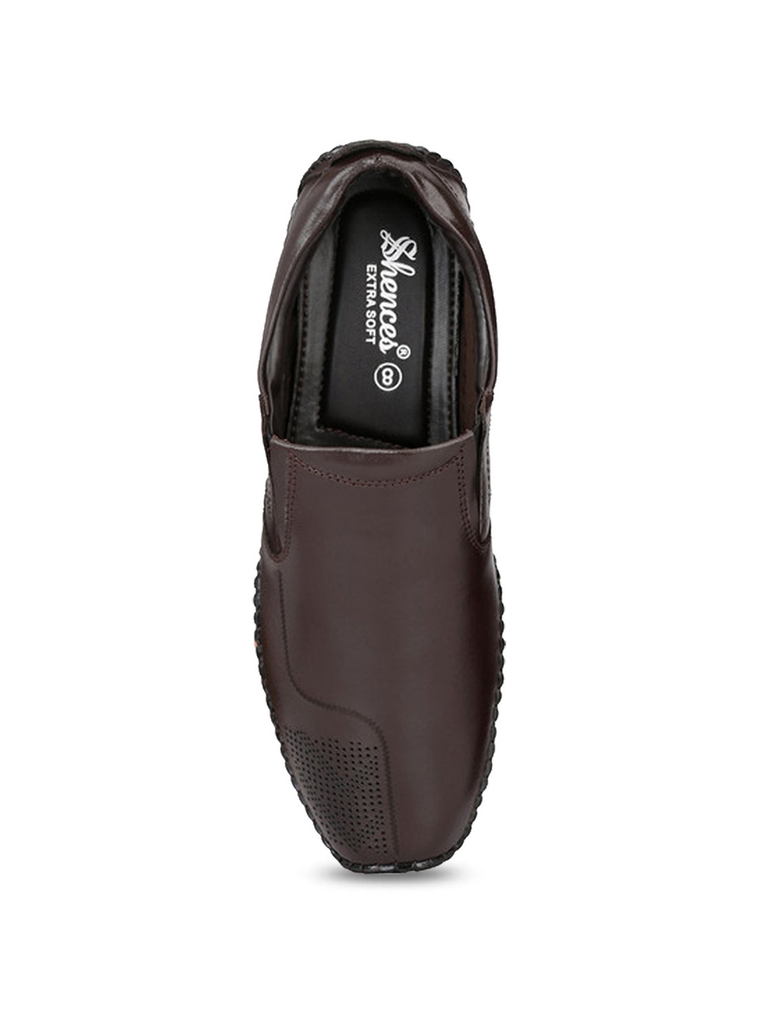 Shences Men's Brown Casual Loafers
