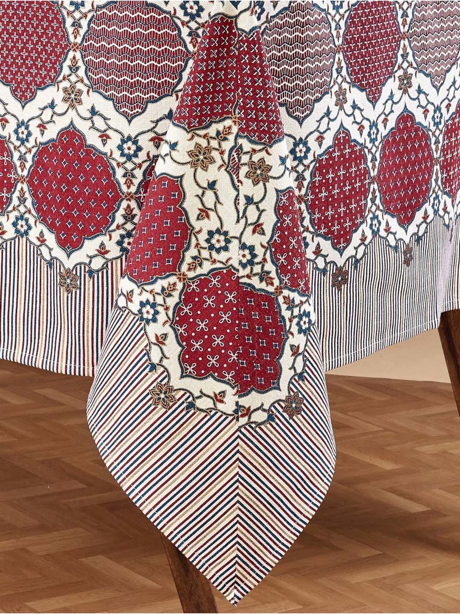 Romee Beige Cotton Checks Table Linen Sets