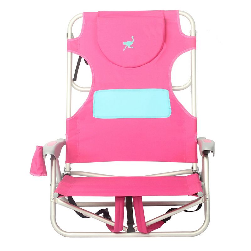 Ostrich LCCOYB-2000B Outdoor Beach Ladies Comfort and On-Your-Back Backpack Beach Chair, Pink