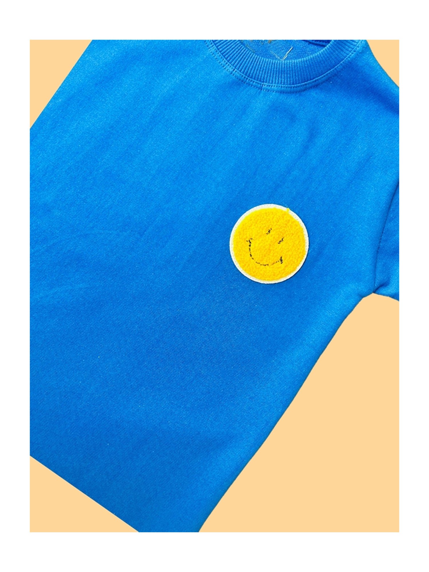 Tippy Top Kids Blue Self Design T-Shirt