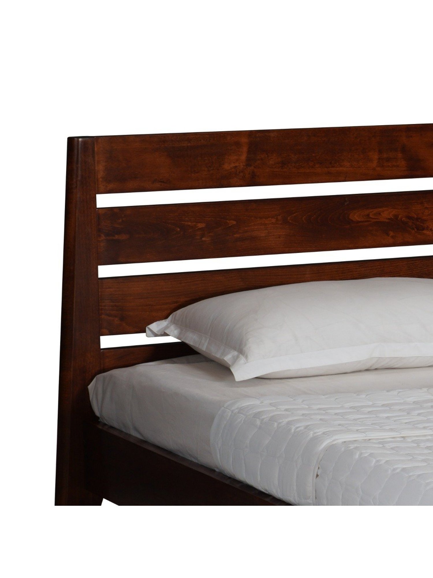 Pure Leed Solid Wood Single Bed In Brown Colour