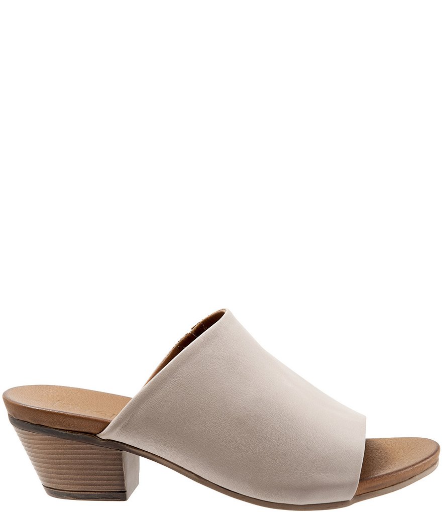 Bueno Simone Leather Block Heel Slide Sandals