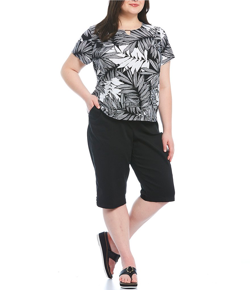 Bryn Walker Plus Size Pira Ponti Sleeveless Jewel Neck Oversized Tank