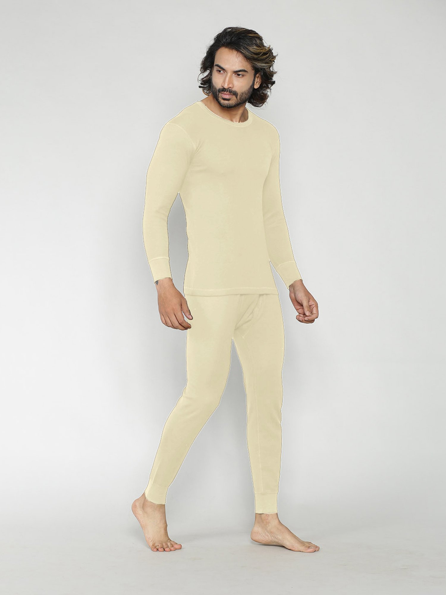 LUX Inferno Off White Striped Thermal Set