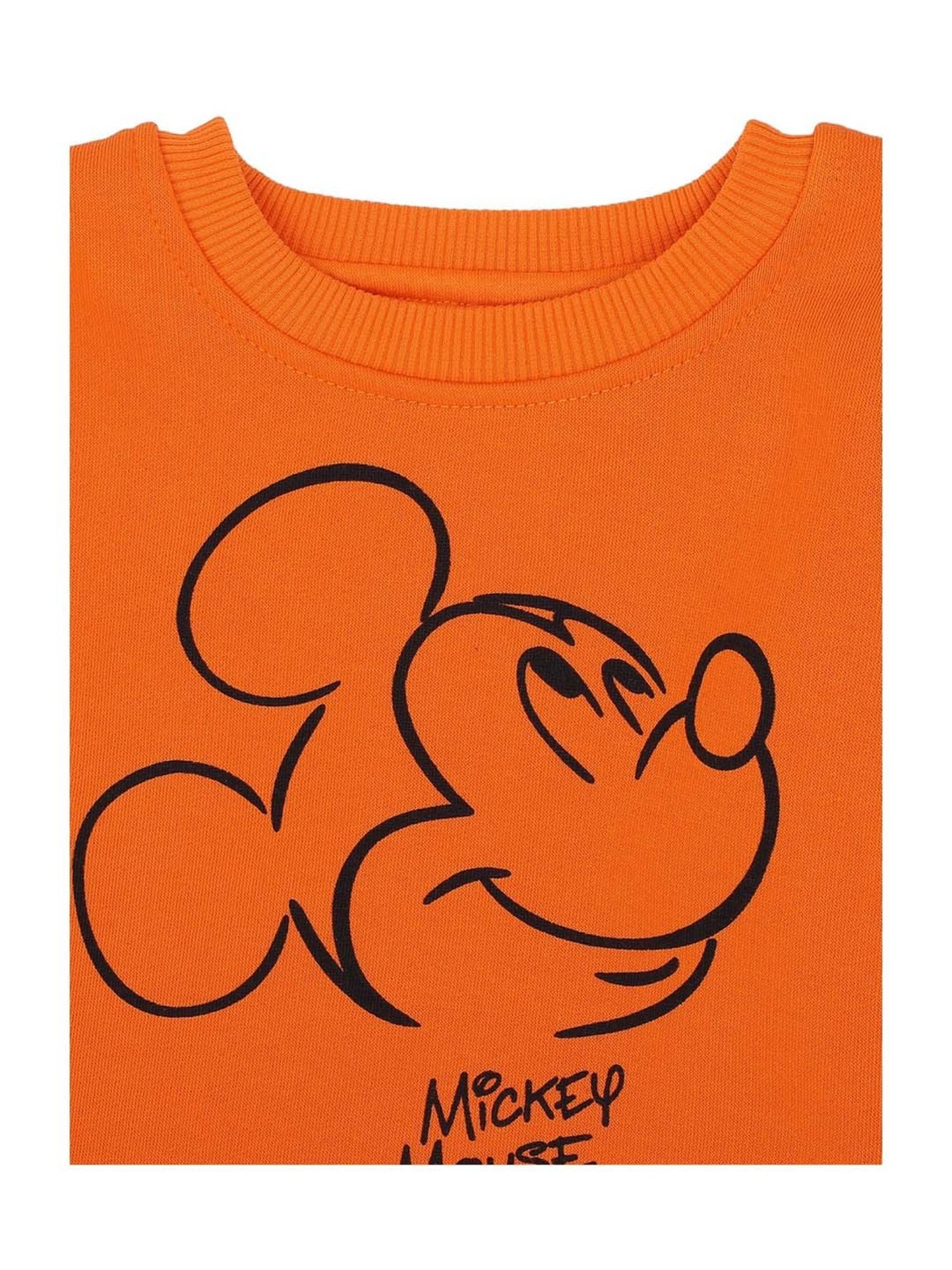 Bodycare Kids Orange Cotton Printed Full Sleeves T-Shirt