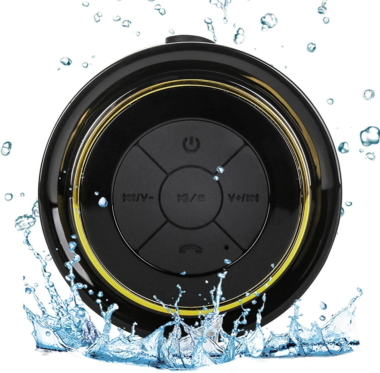 Waterproof Bluetooth Shower Speaker, Portable Wireless Speakerphone with Suction Cup for Outdoor Bathroom Pool Hands-Free Mini Speakers Pairs Easy to Mobile Phones, Tablets, Computers, Radios
