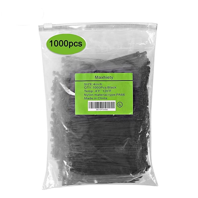 ties 4 inch heavy duty cable nylone cable ties Bulk Pack of 1000 Black